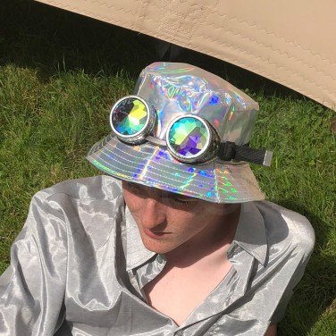 Silver Holographic Hat