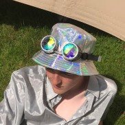 Silver Holographic Hat