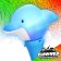 Dolphin Mini Light Up Animal Wand 7" 7