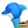 Dolphin Mini Light Up Animal Wand 7" 9